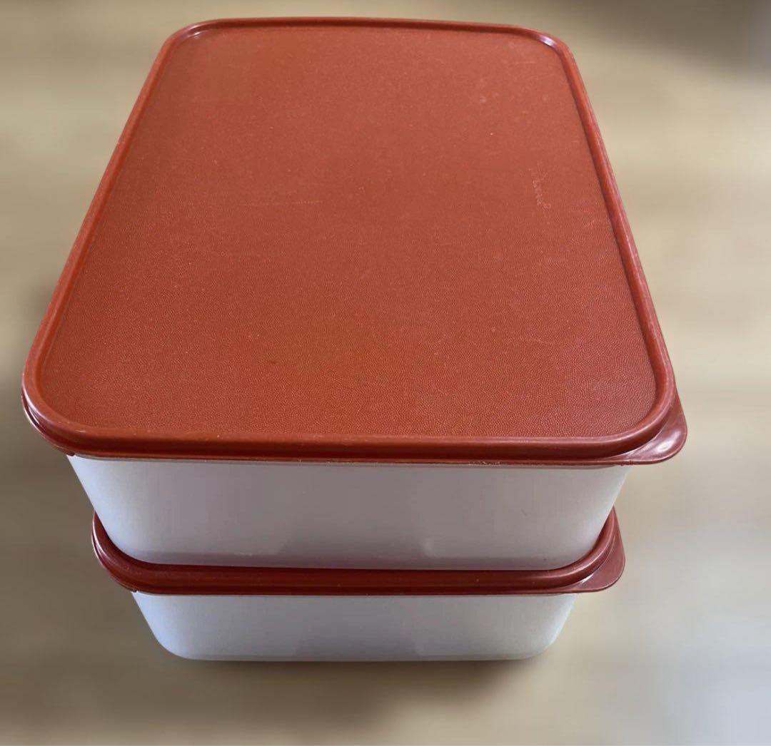 ★タッパーウェア❗️MMダブル.パプリカカラー（すのこ付き）.2個セット❗️