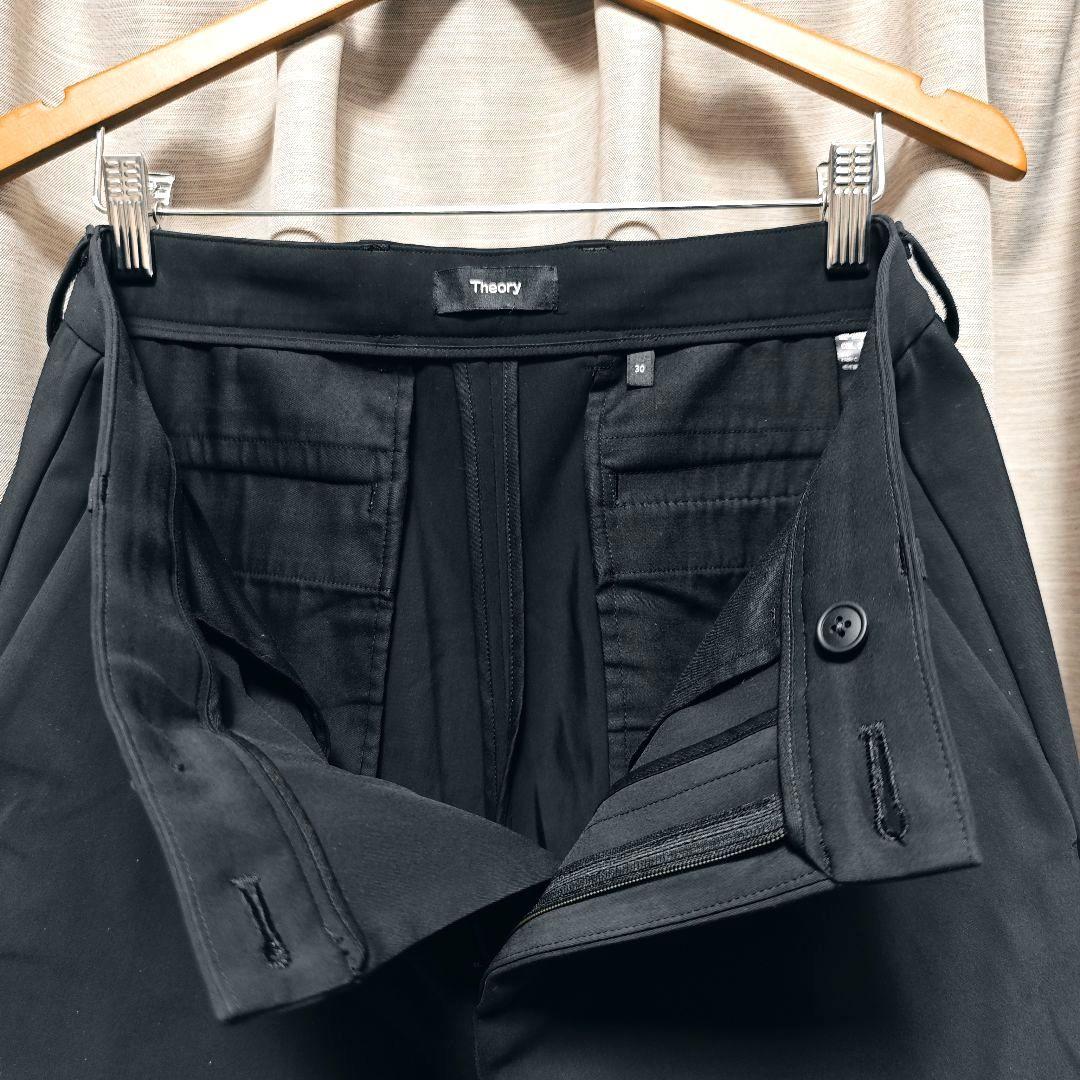 【美品：Theory】高機能ジャージー スラックス「M：ブラック」