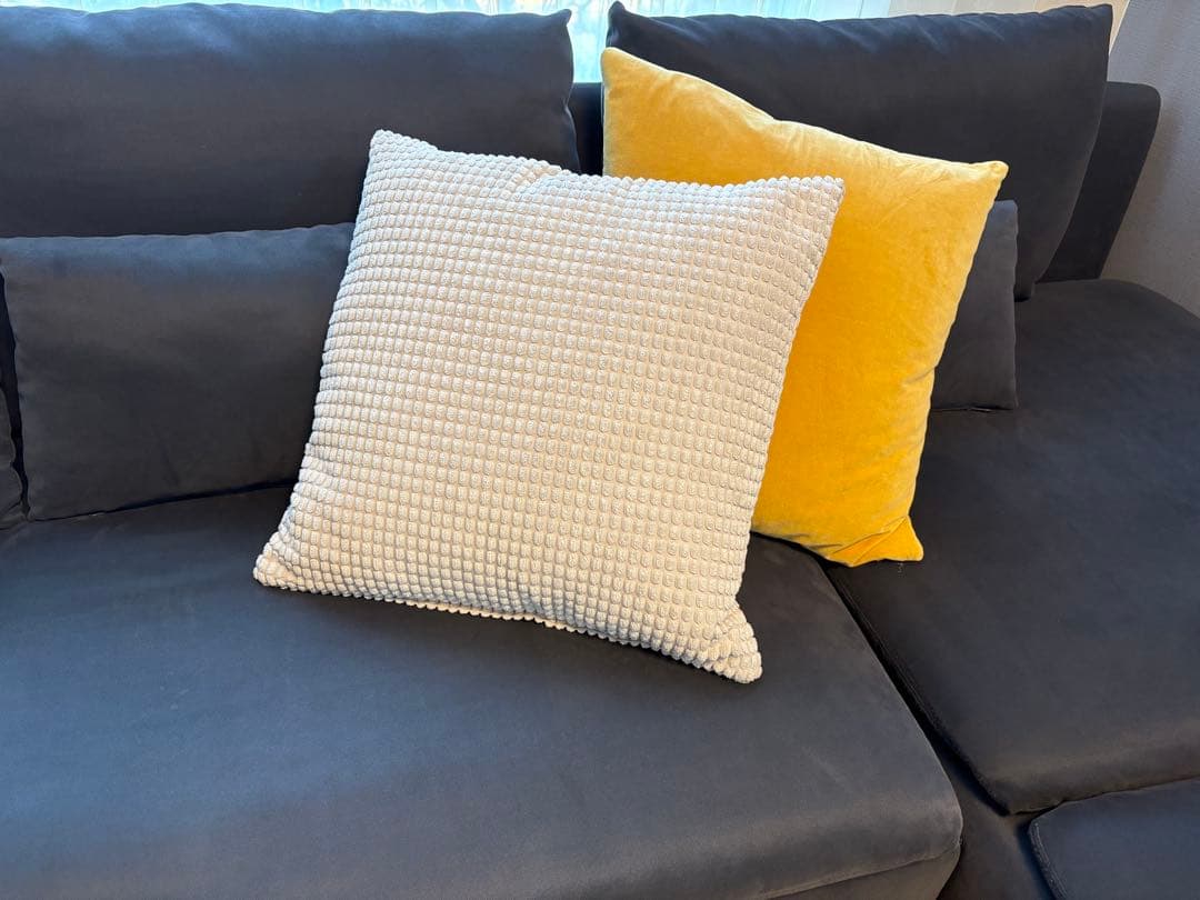 【美品】IKEA ソーデルハムン 4人掛けソファ（3人掛け＋寝椅子）ダークグレー