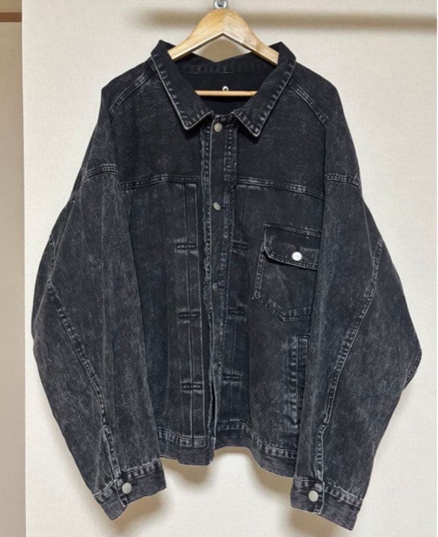 ADRER ヴィンテージオーバーデニムジャケット ブラック　M