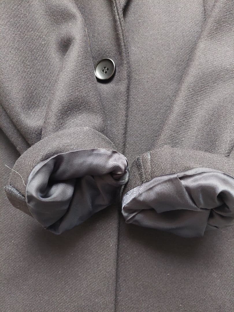 ✨極美品✨ANAYIカシミヤ テーラードジャケットコート 黒 シングルボタン