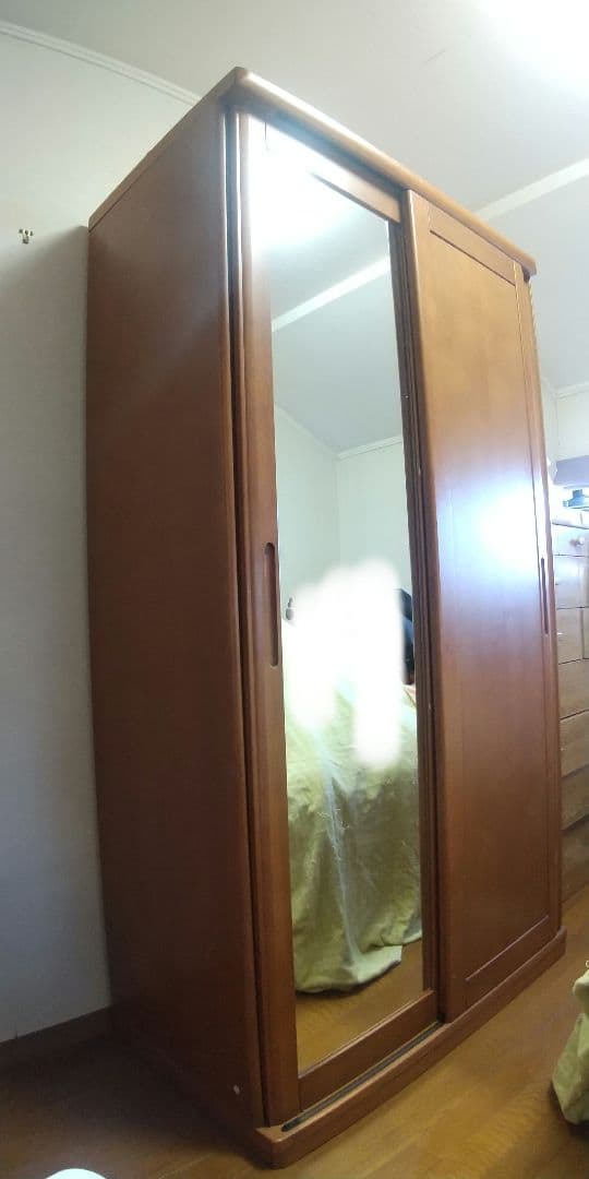 専用 パイナップル様 洋服クローゼット ミラー付き 引き戸 旭川ブランド