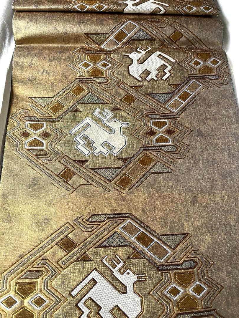 ながしま帯　瀞本金箔袋帯　純度証明書