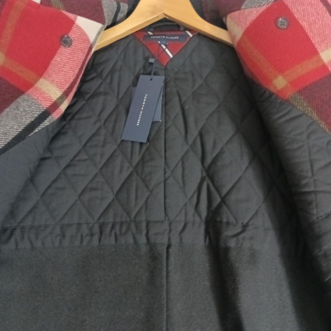 【新品タグ付き】トミーヒルフィガー　カシミヤ混　メルトン　Pコート　肉厚　ML