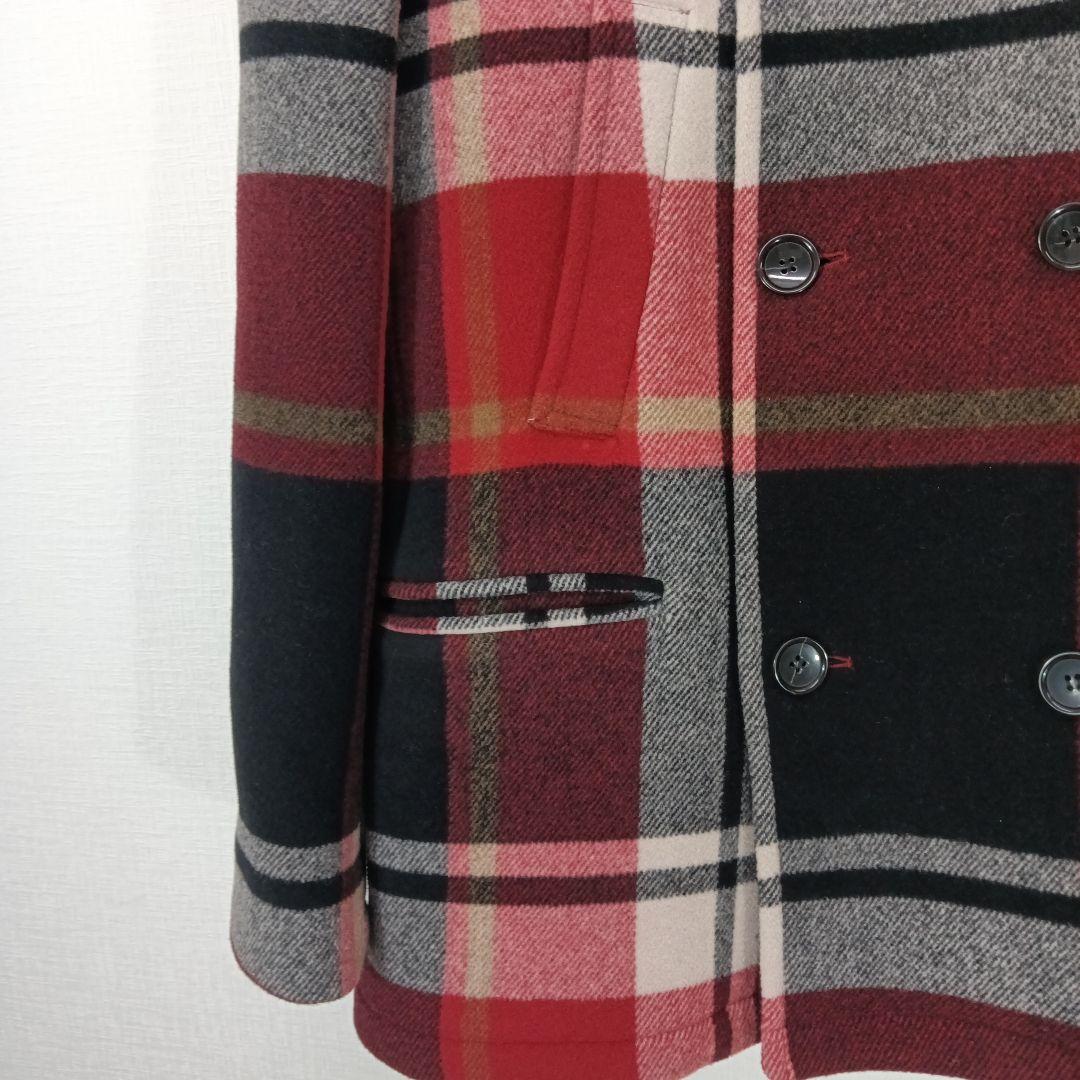 【新品タグ付き】トミーヒルフィガー　カシミヤ混　メルトン　Pコート　肉厚　ML