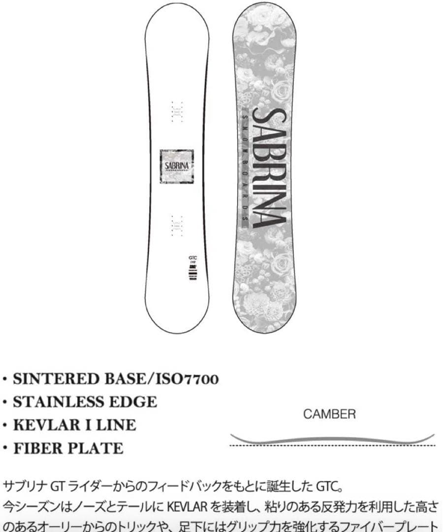 SABRINA サブリナ GTC レディース スノーボード グラトリ 144