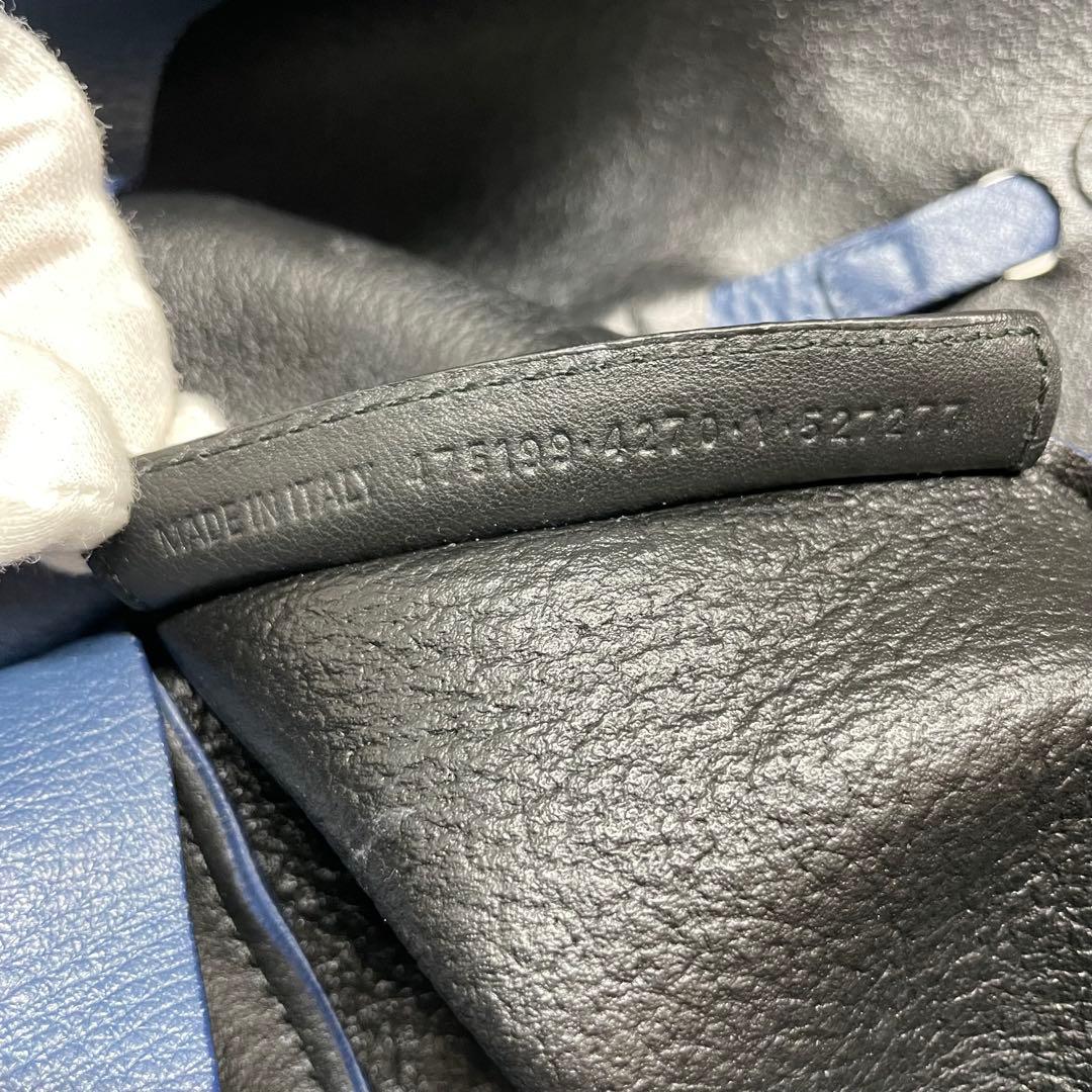 ち*ぼ様 BALENCIAGA エブリデイトート　ブルー　レザートートバッグ