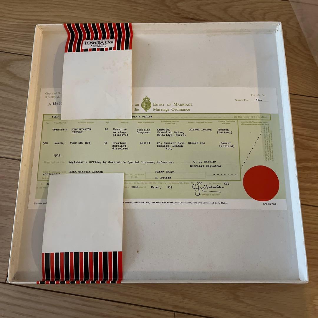 美帯完品レコードBOX WEDDING ALBUM ジョンレノン & ヨーコオノ