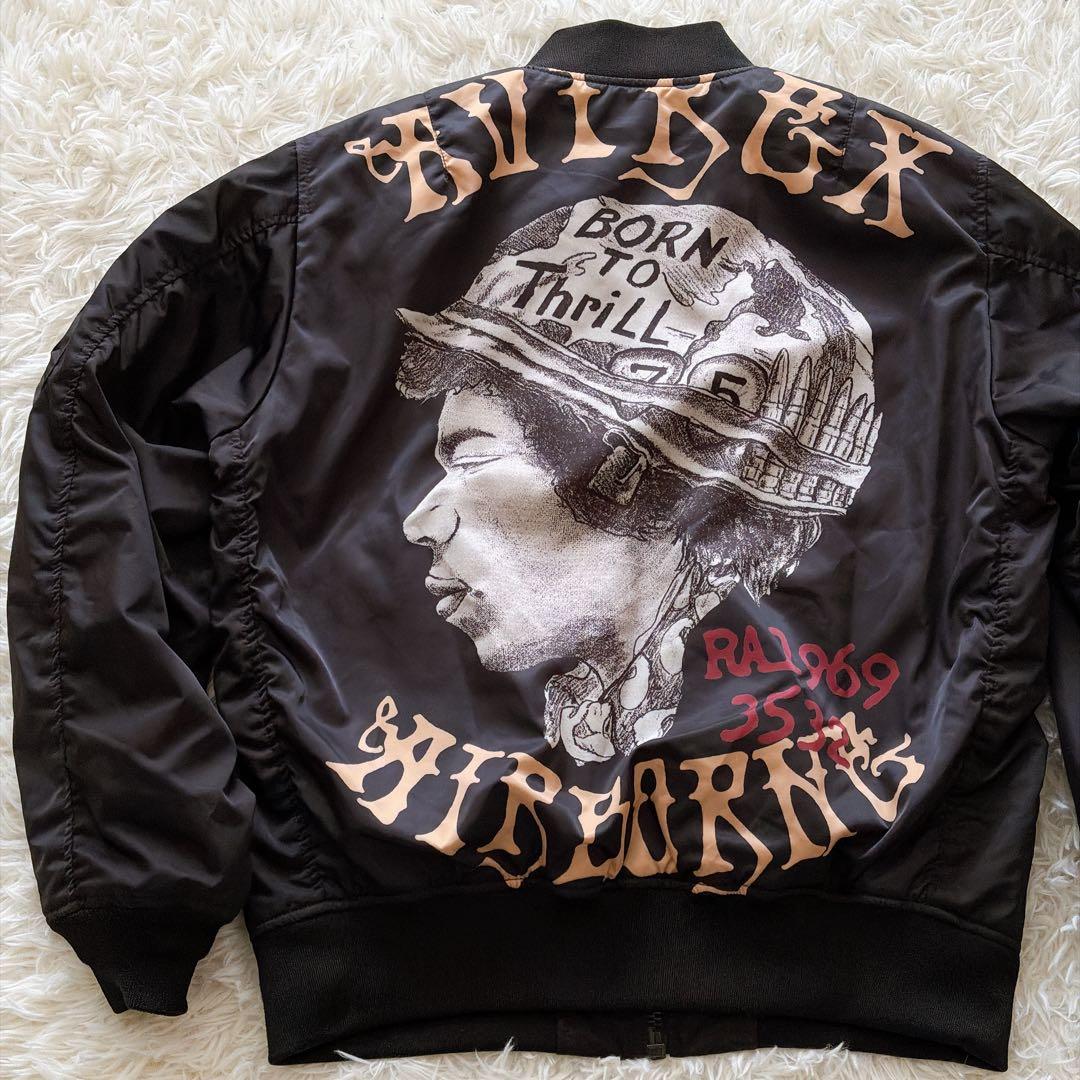 復刻モデル✨XLサイズ AVIREX MA-1 フライトジャケット 中綿入り 黒