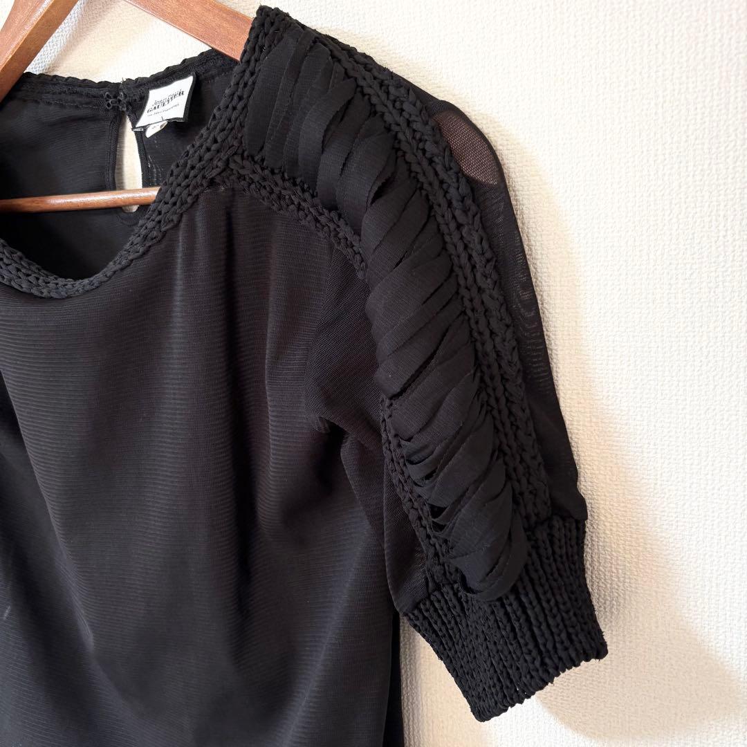 ジャンポール・ゴルチエ パワーネット トップス 黒 40 セットプルミエ別注