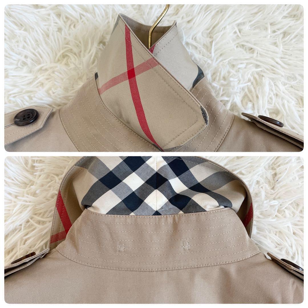 新品未使用　バーバリー　トレンチコート　チェック　2way　ハニーベージュ　S
