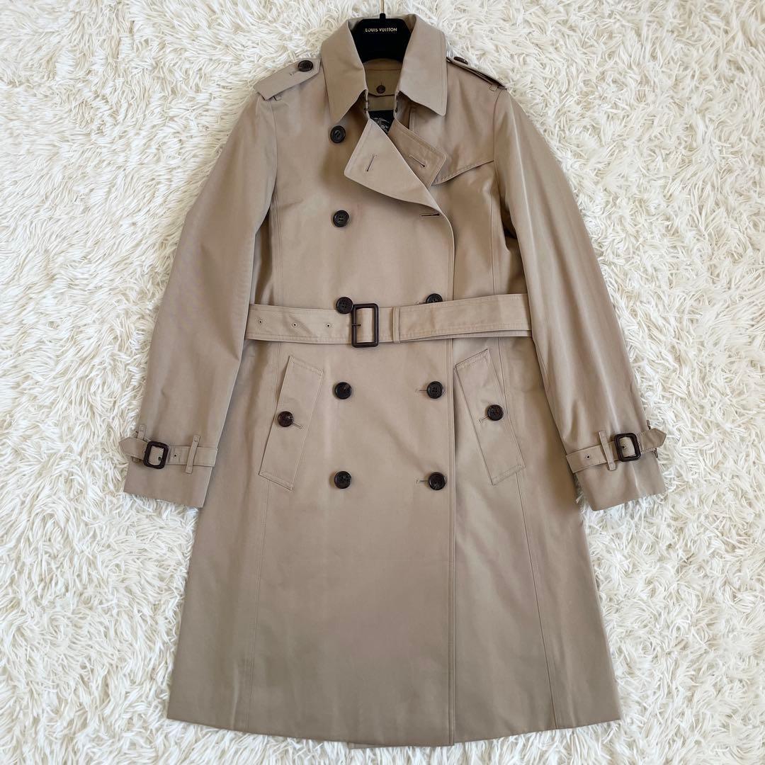 新品未使用　バーバリー　トレンチコート　チェック　2way　ハニーベージュ　S