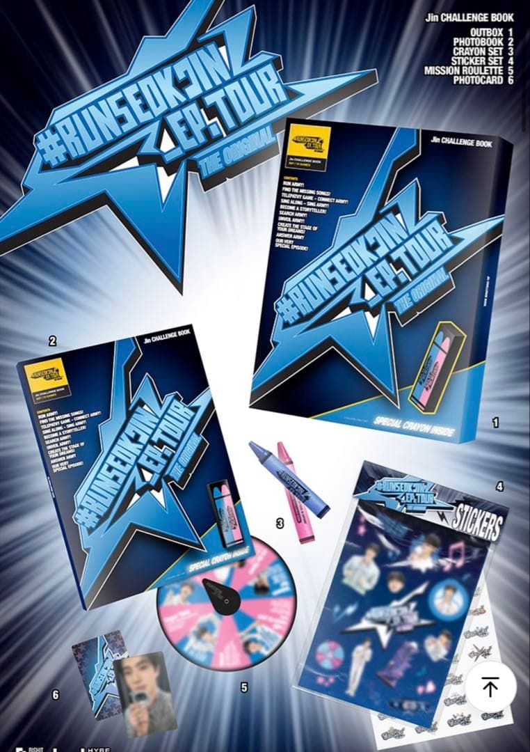 BTS runseokjin the original チャレンジブック JIN