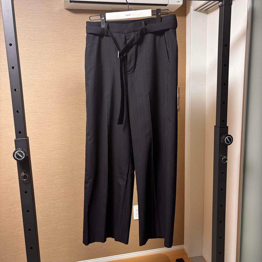 sacai 24ss ストライプ　セットアップ　スーツ　ジャケット　スラックス
