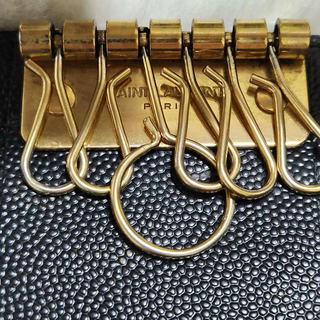 ✨極美品　付属品完備✨サンローラン　キーケース　6連　カサンドラ　キャビアスキン