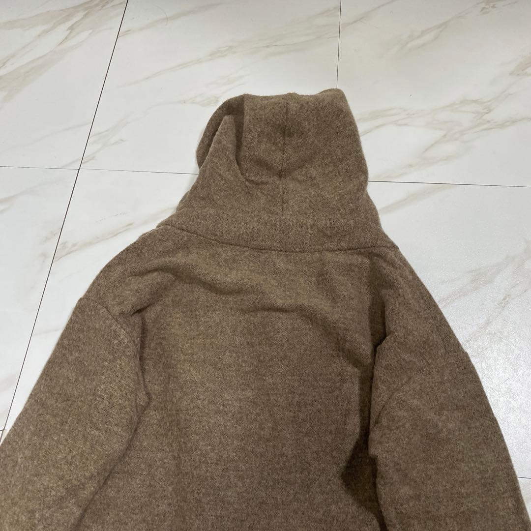 希少♡ヴェリテクール ウール 変形フーデッドコート ワンボタン パッチポケット