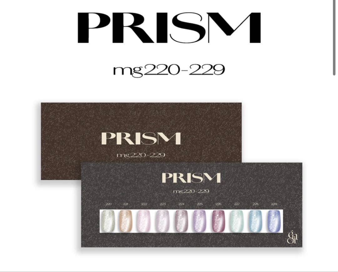 enoi PRISM mg220-229 マグネットネイルカラーセット　台紙つき