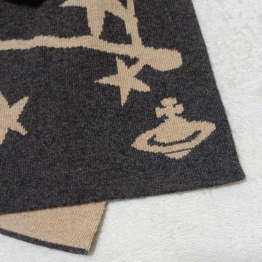 ヴィヴィアンウエストウッド　総柄　ウール　マフラー　オーヴ　イタリア製