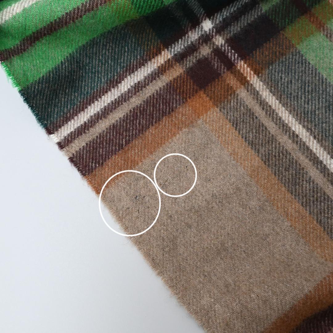 ■ 48236★年 ジョンストンズ 大判 ストール グリーン カシミヤ混*