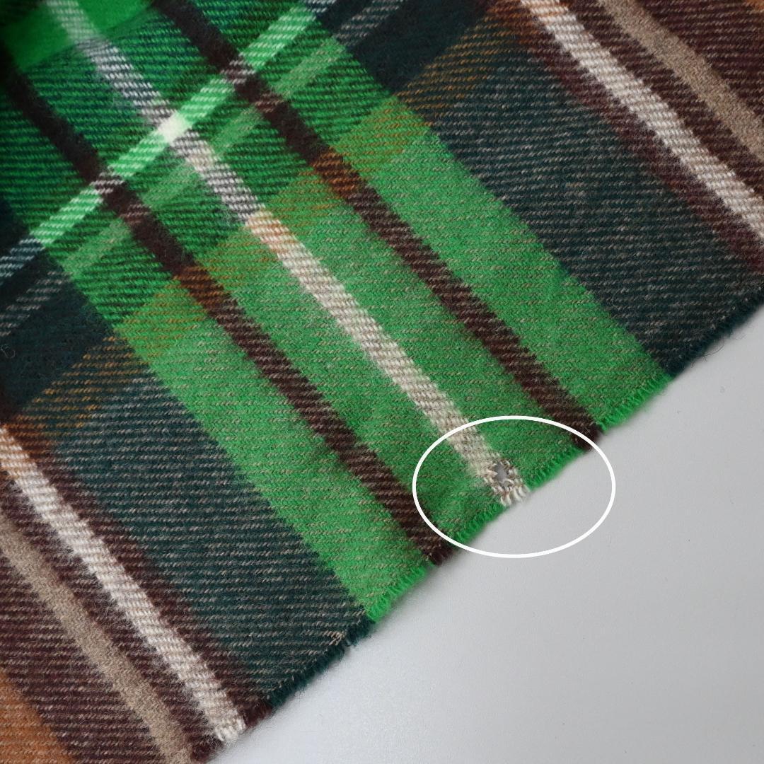 ■ 48236★年 ジョンストンズ 大判 ストール グリーン カシミヤ混*