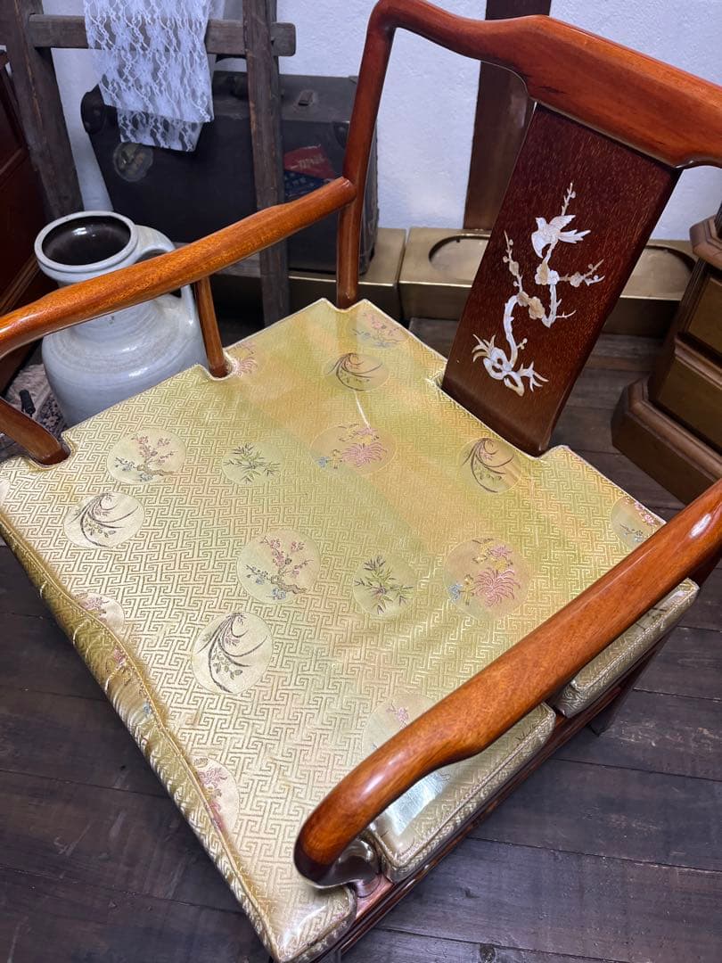 中国唐木家具 高級家具 唐木椅子 螺鈿細工 高級家具