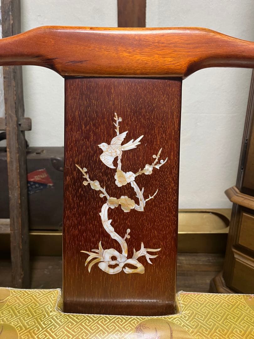 中国唐木家具 高級家具 唐木椅子 螺鈿細工 高級家具