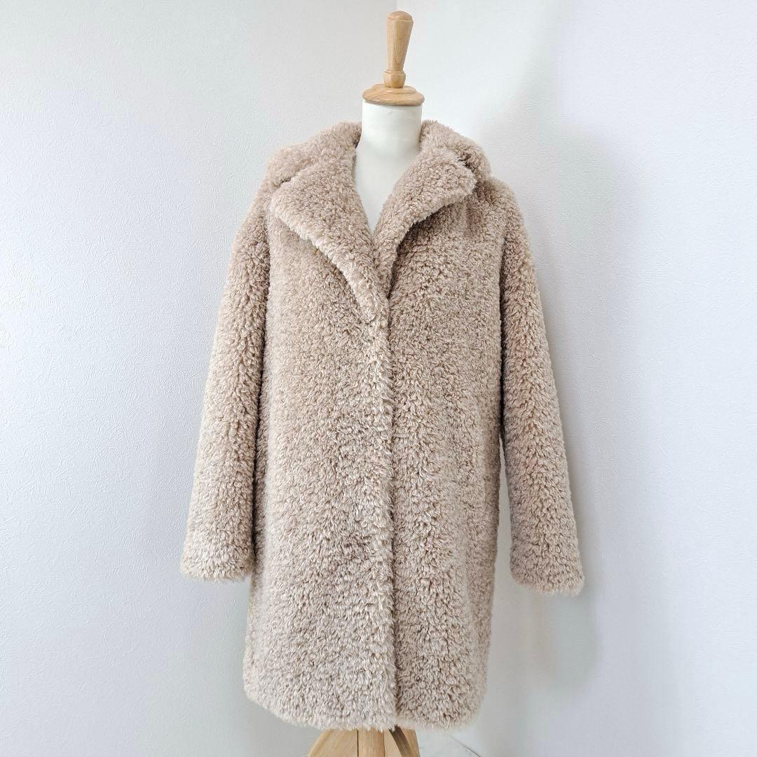 未使用級極美品★ HERNO 2022年 ボア エコファー カーリーコート 40