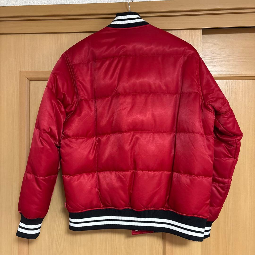 レア　SUPREME SCRIPT VARSITY PUFFY JACKET