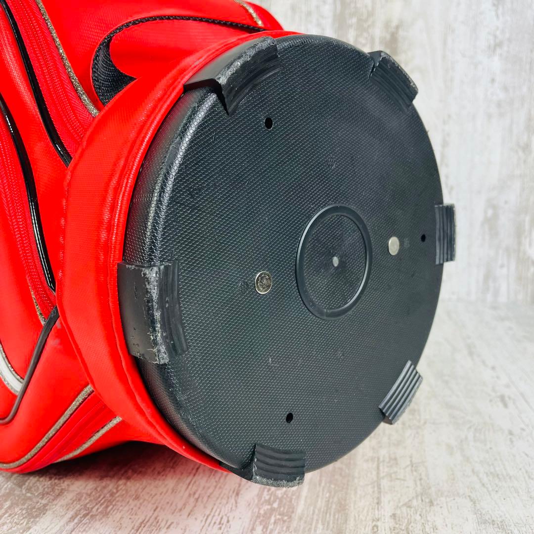 le coq sportif レディース　キャディバッグ　レッド　シルバーラメ