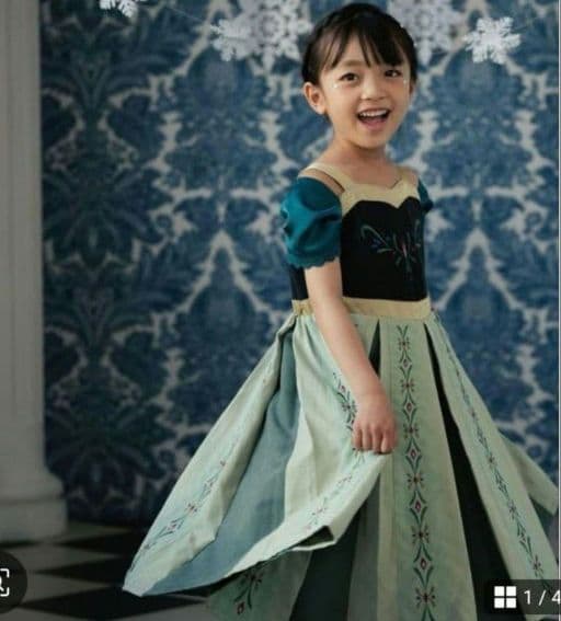 新品✨Disney Frozen アナ雪　110cm 半袖ワンピース ドレス
