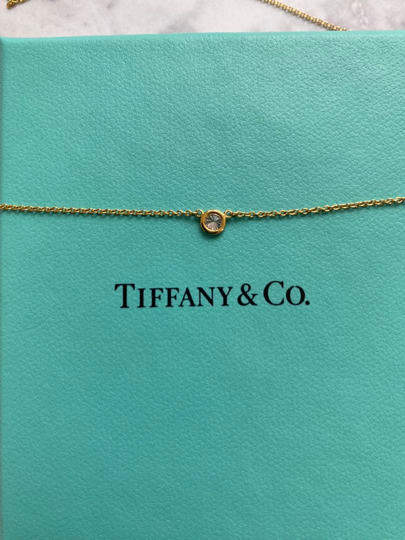 l*y様 ティファニー バイザヤード YG 0.14ct K18 ネックレス