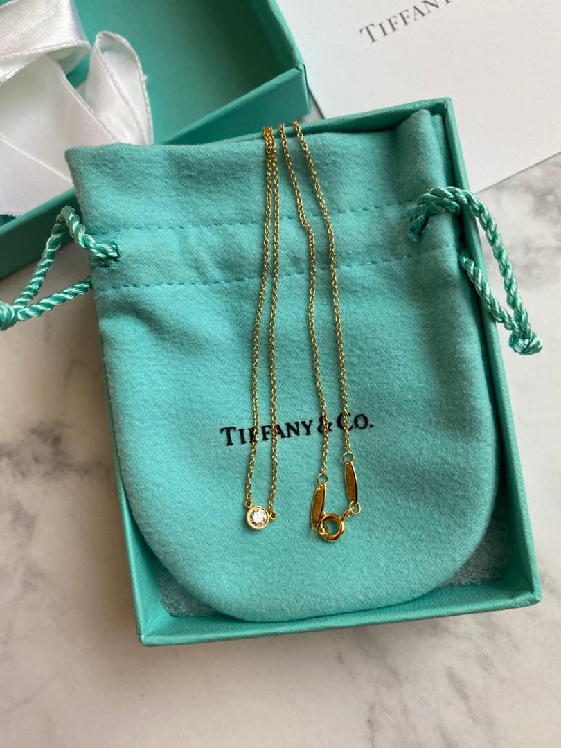 l*y様 ティファニー バイザヤード YG 0.14ct K18 ネックレス