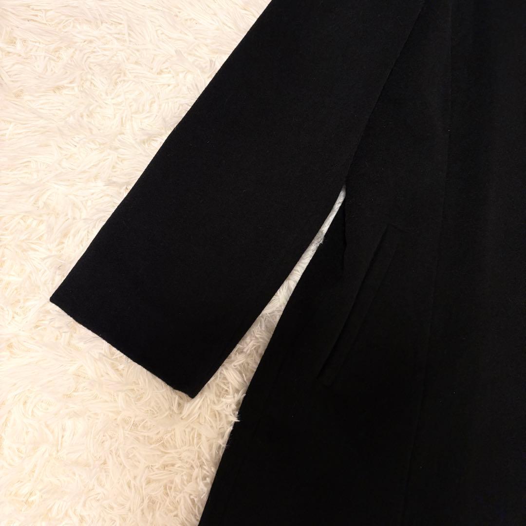 【極美品✨】Leilian カシミヤ100% ロングコート 黒 日本製 Lサイズ