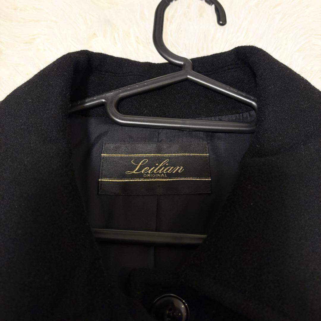 【極美品✨】Leilian カシミヤ100% ロングコート 黒 日本製 Lサイズ