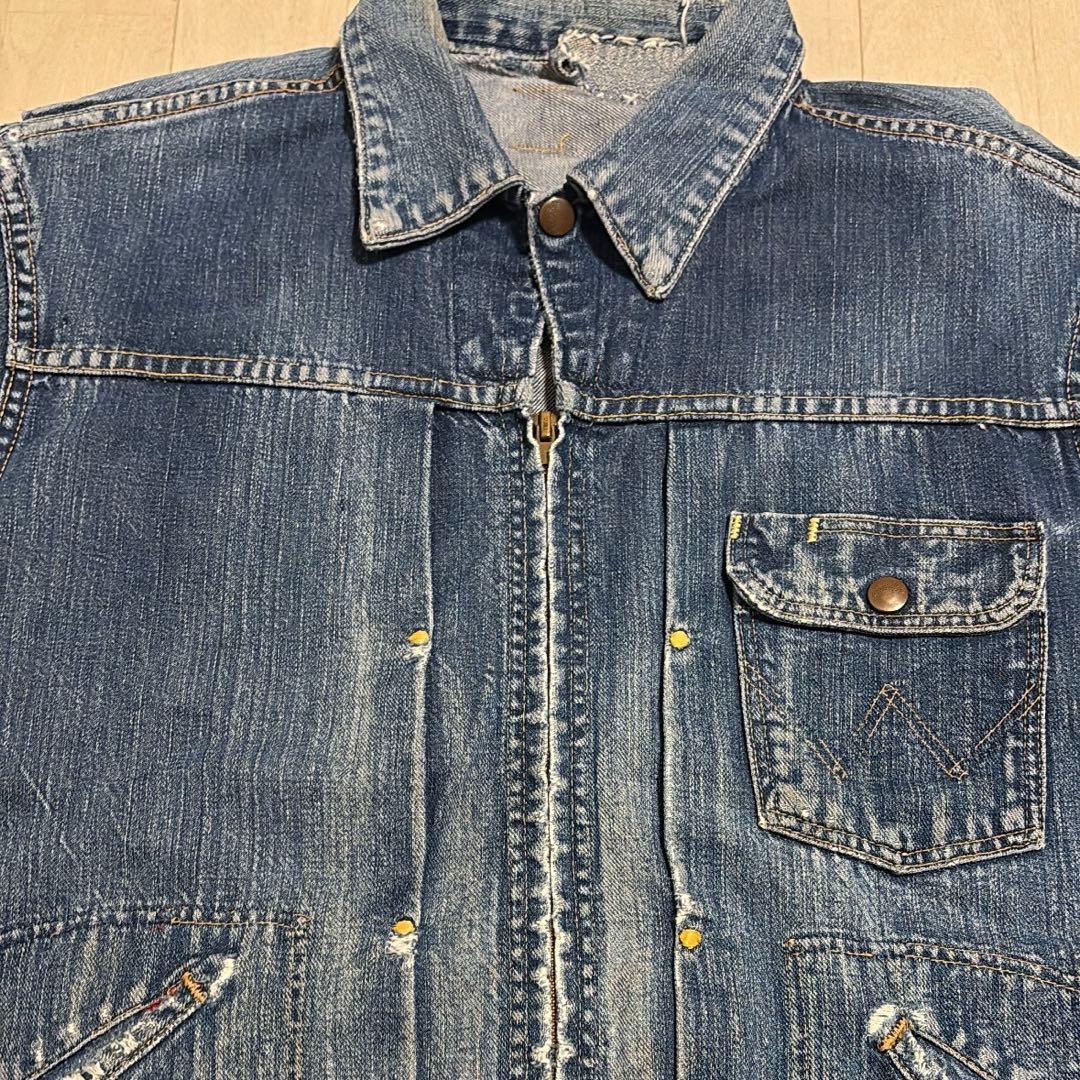 big size! 60s 11mjz wrangler 44相当　襤褸の美学