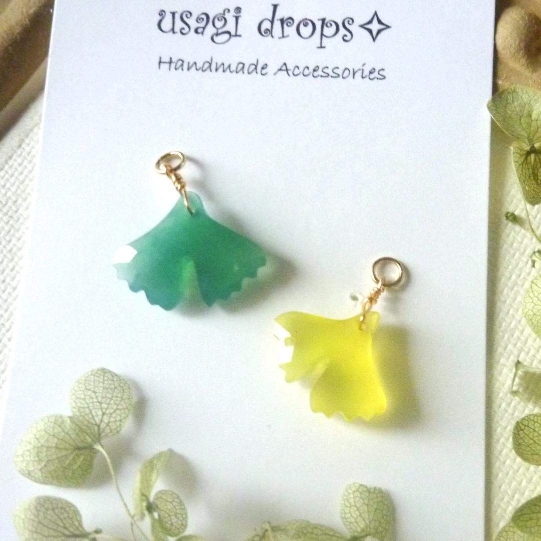 ハイジ✨スタッドピアス　出品✨様＊いちょうのペントップ イエロー他１点