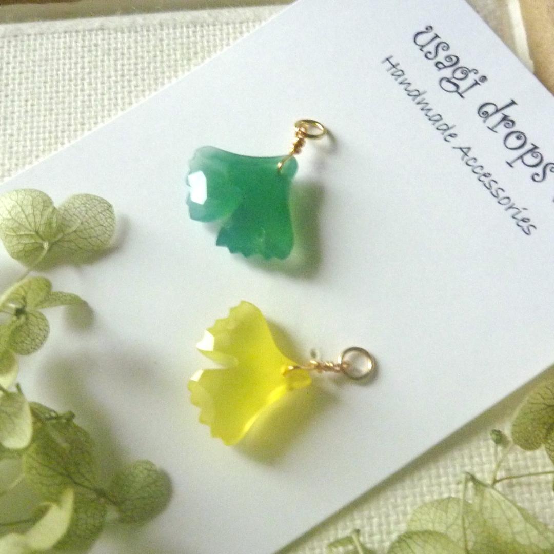 ハイジ✨スタッドピアス　出品✨様＊いちょうのペントップ イエロー他１点