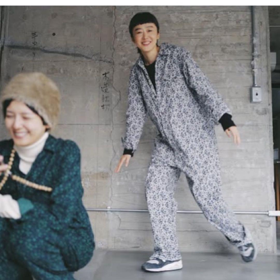 【未使用】Yarmo 小花柄ボイラースーツ ネストローブ　fofofofa