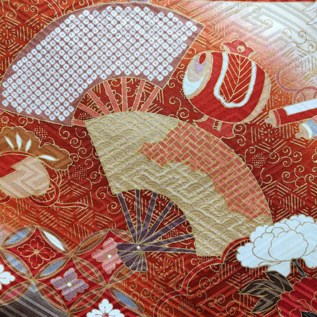 振袖フルセット(6点)・鈴乃屋・金彩加工・金駒刺繍・共八掛・正絹・逸品