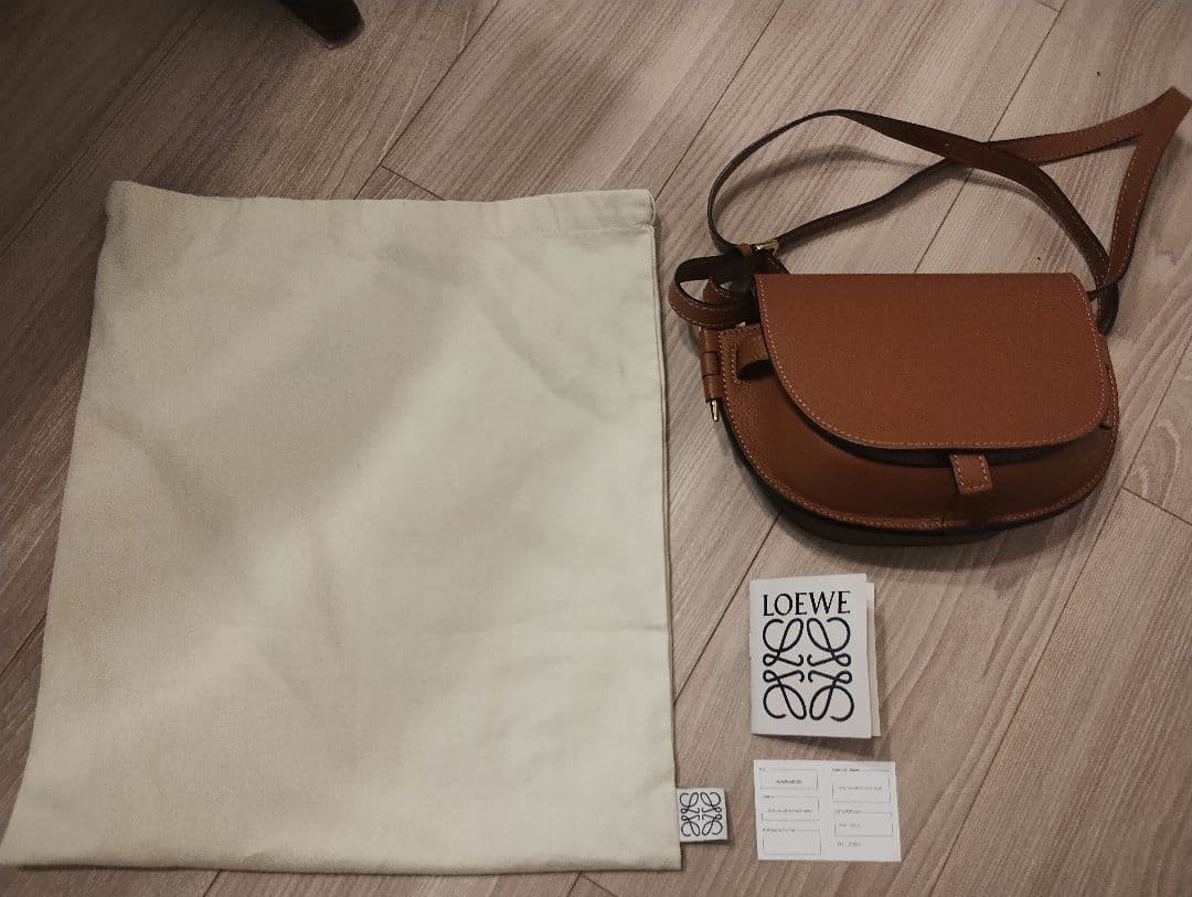 【LOEWE】ロエベ ゲート ミニ ショルダーバッグ カーフスキン タン