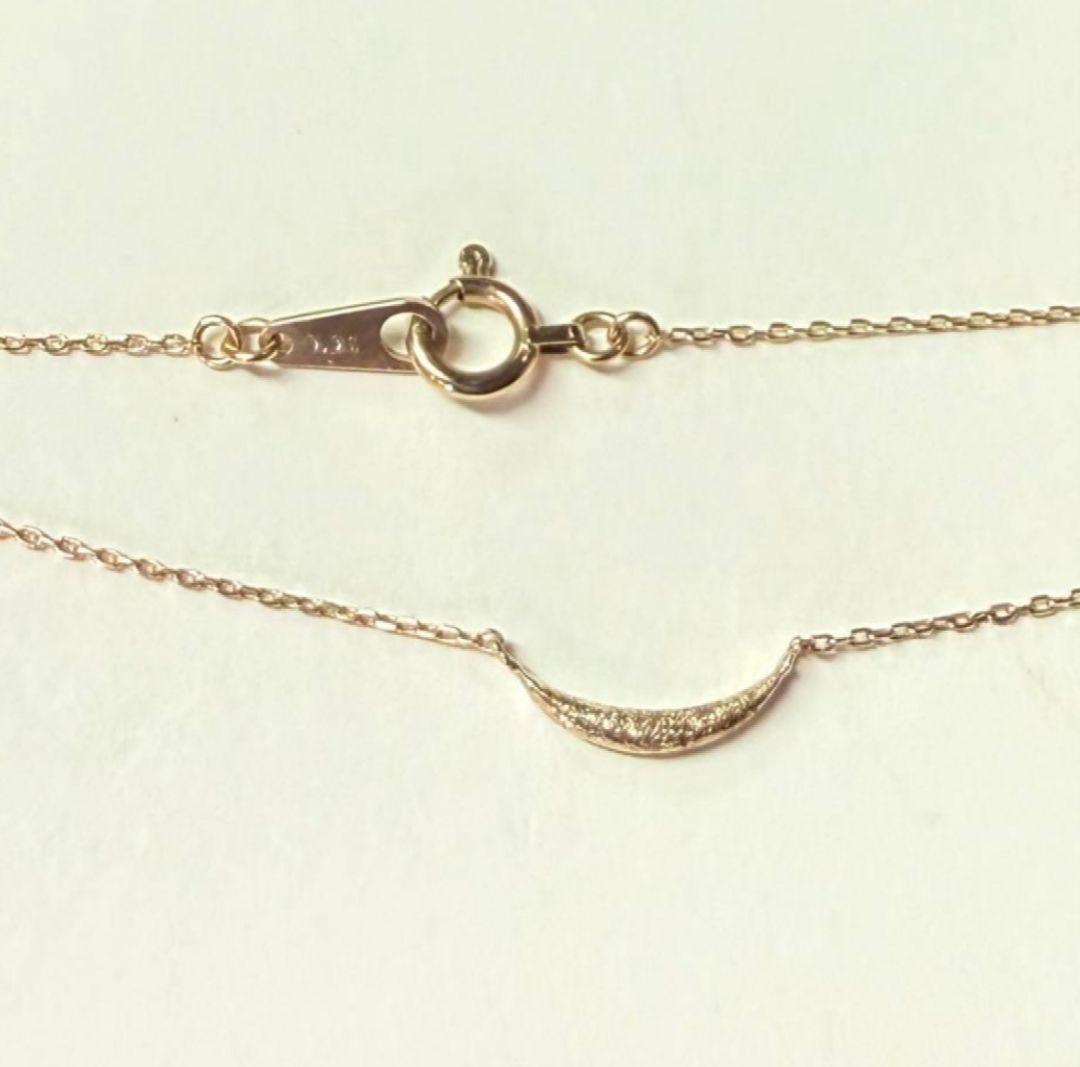 Jouete クレセントムーン ダイヤモンド K10 ネックレス