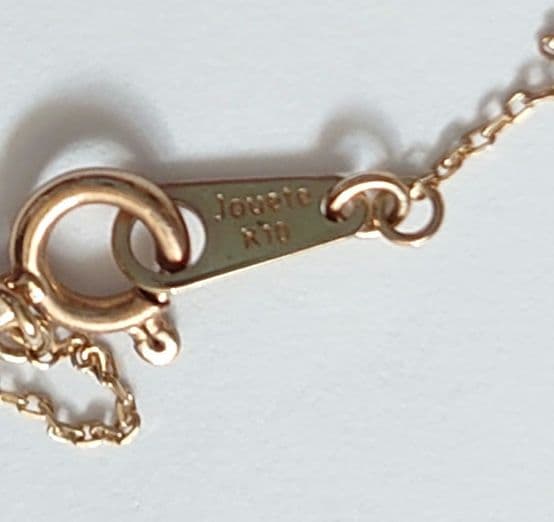 Jouete クレセントムーン ダイヤモンド K10 ネックレス