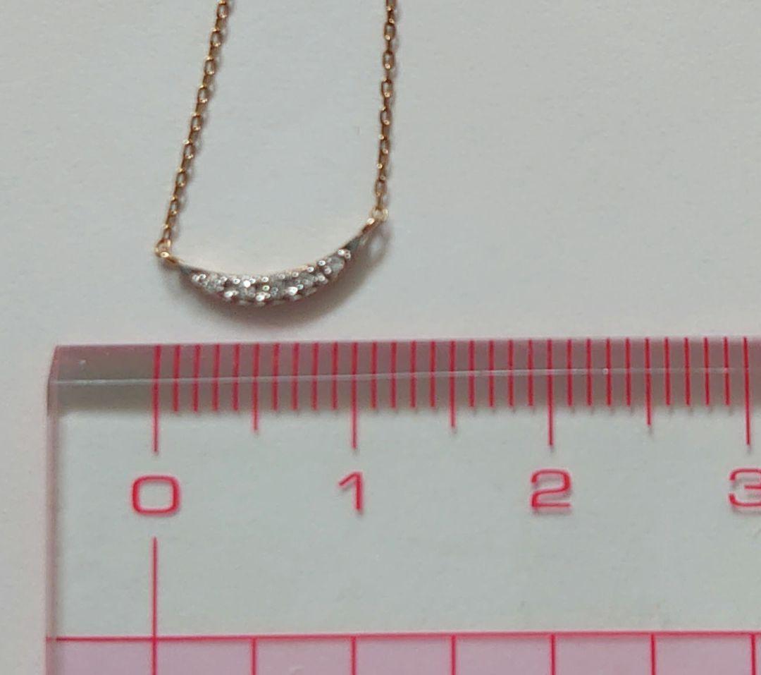 Jouete クレセントムーン ダイヤモンド K10 ネックレス