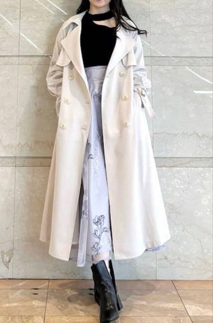 【新品】タグ付き MERCURYDUO ベーシックトレンチコート ベビーピンク