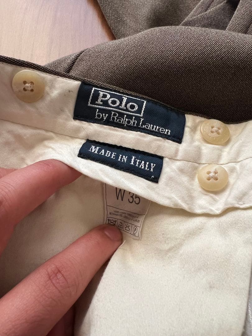 e*e様 【希少】 90sイタリア製 ポロラルフローレン バージンウール スラッ