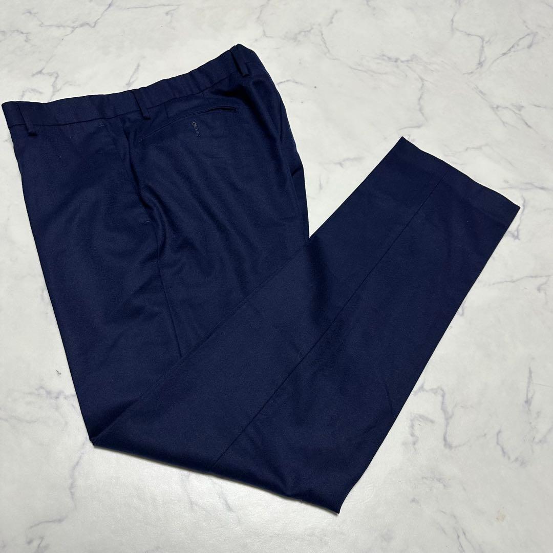 未使用級美品　ユナイテッドアローズ　カノニコ生地　ネイビースーツ　サキソニー　紺