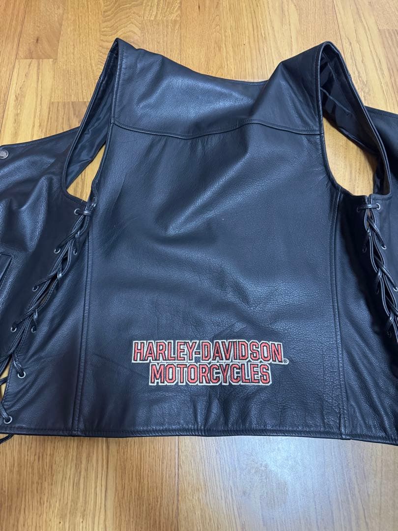 ハーレーダビットソン　レザーベスト　L
