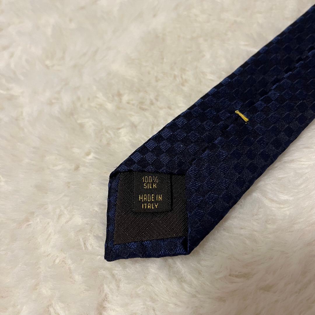 極美品！LOUIS VUITTON ネクタイ　マイクロダミエ　LVロゴ