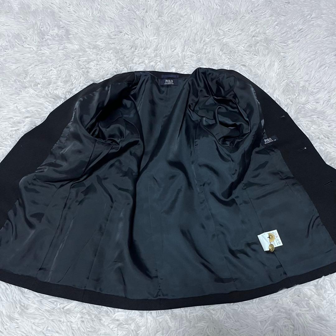 美品　POLO フォーマル　スーツ　キッズ　130 卒服　ブラック