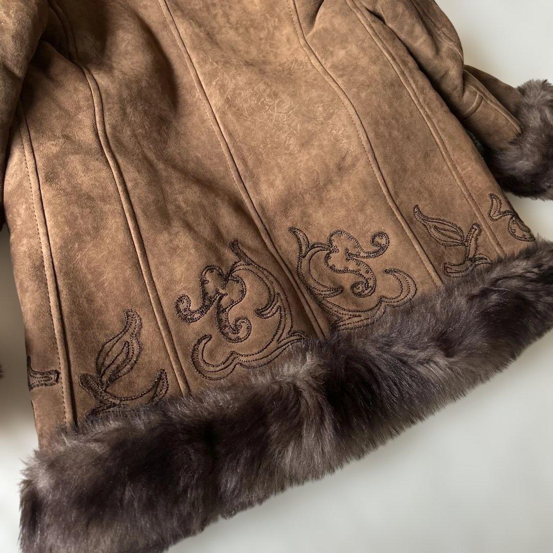 フランス製 ムートンファーコート